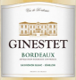 Étiquette deGinestet - Bordeaux - Blanc